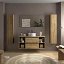 Mueble de baño sobre encimera Bequia Plus Metal suspendido 2 cajones 4 huecos roble o nogal 120cm de Salgar